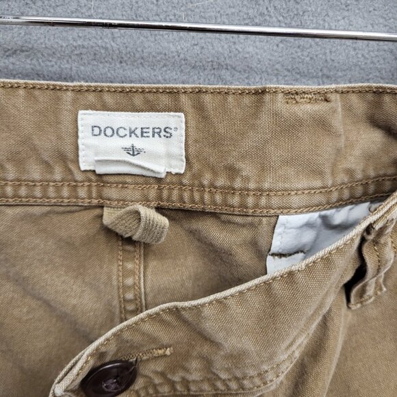 Dockers Pacific Crossover Cargo Pants Size 38x30 Tan Medium Wash Canvas - Picture 3 of 8